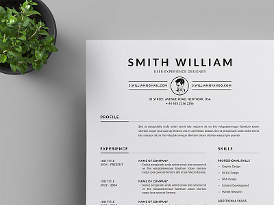 Resume/CV a4 branding business business letterhead clean corporate corporate identity cv template docx letterhead modern resume professional professional resume resume simple stationery us letter vector word word template