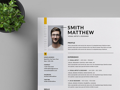 Resume/CV a4 branding business business letterhead clean corporate corporate identity cv template docx letterhead modern resume professional professional resume resume simple stationery us letter vector word word template