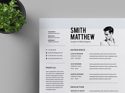 Resume/CV by Reuix Studio on Dribbble