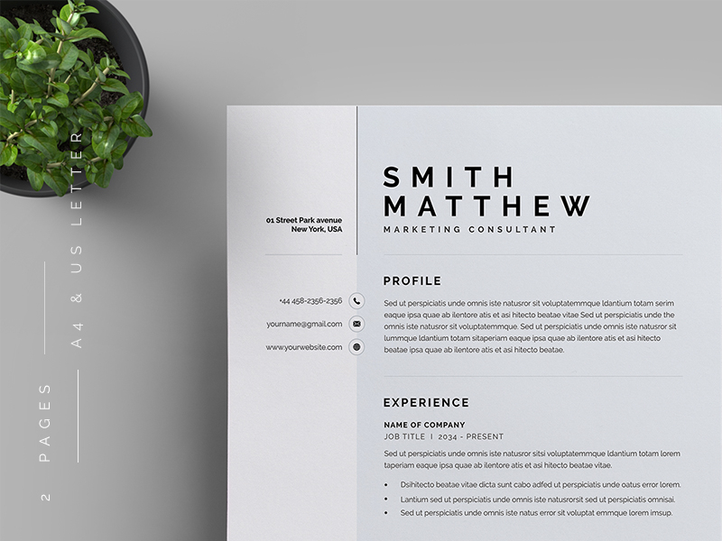 Resume/CV by Reuix Studio on Dribbble