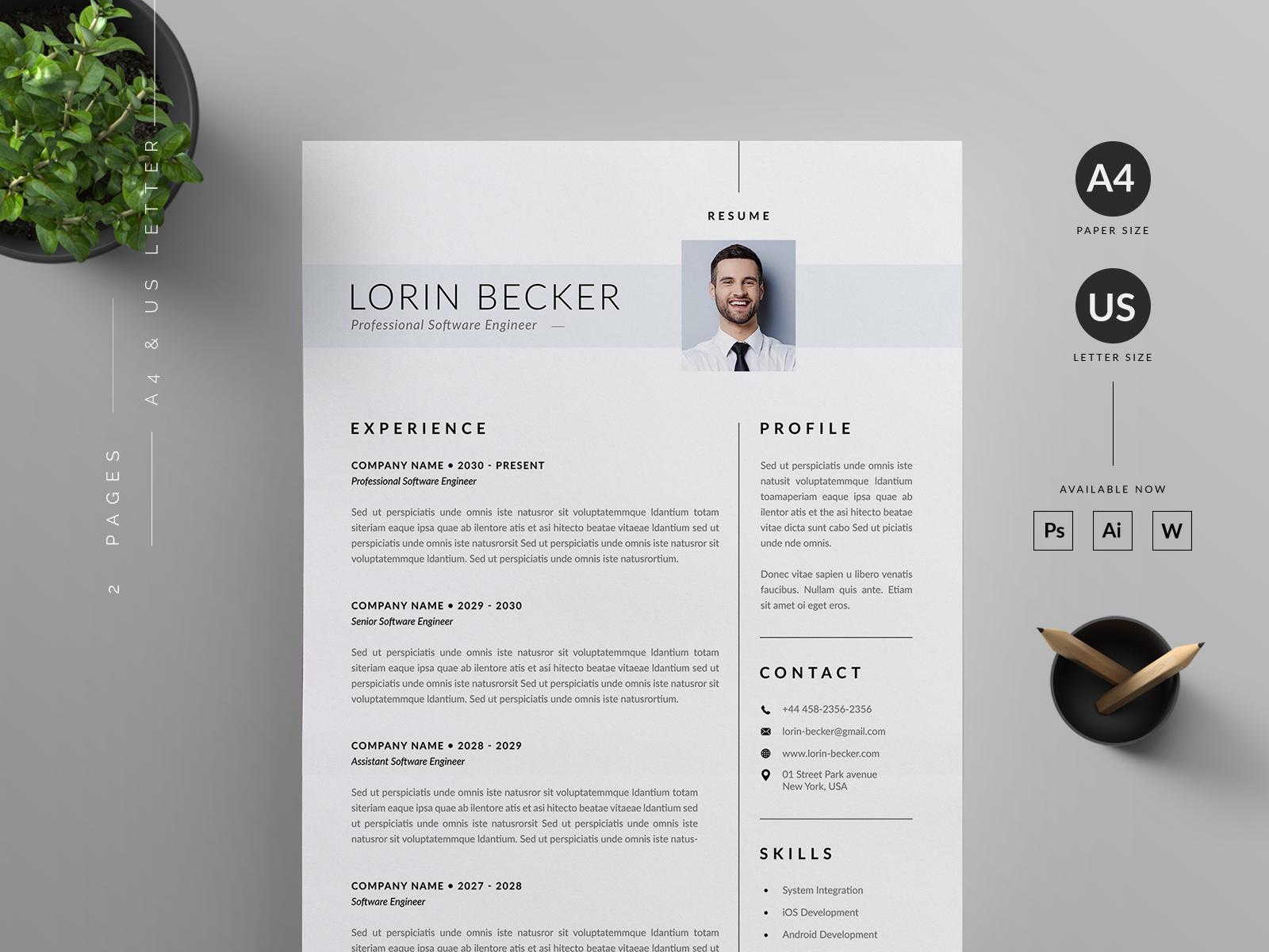 Resume/CV by Reuix Studio on Dribbble