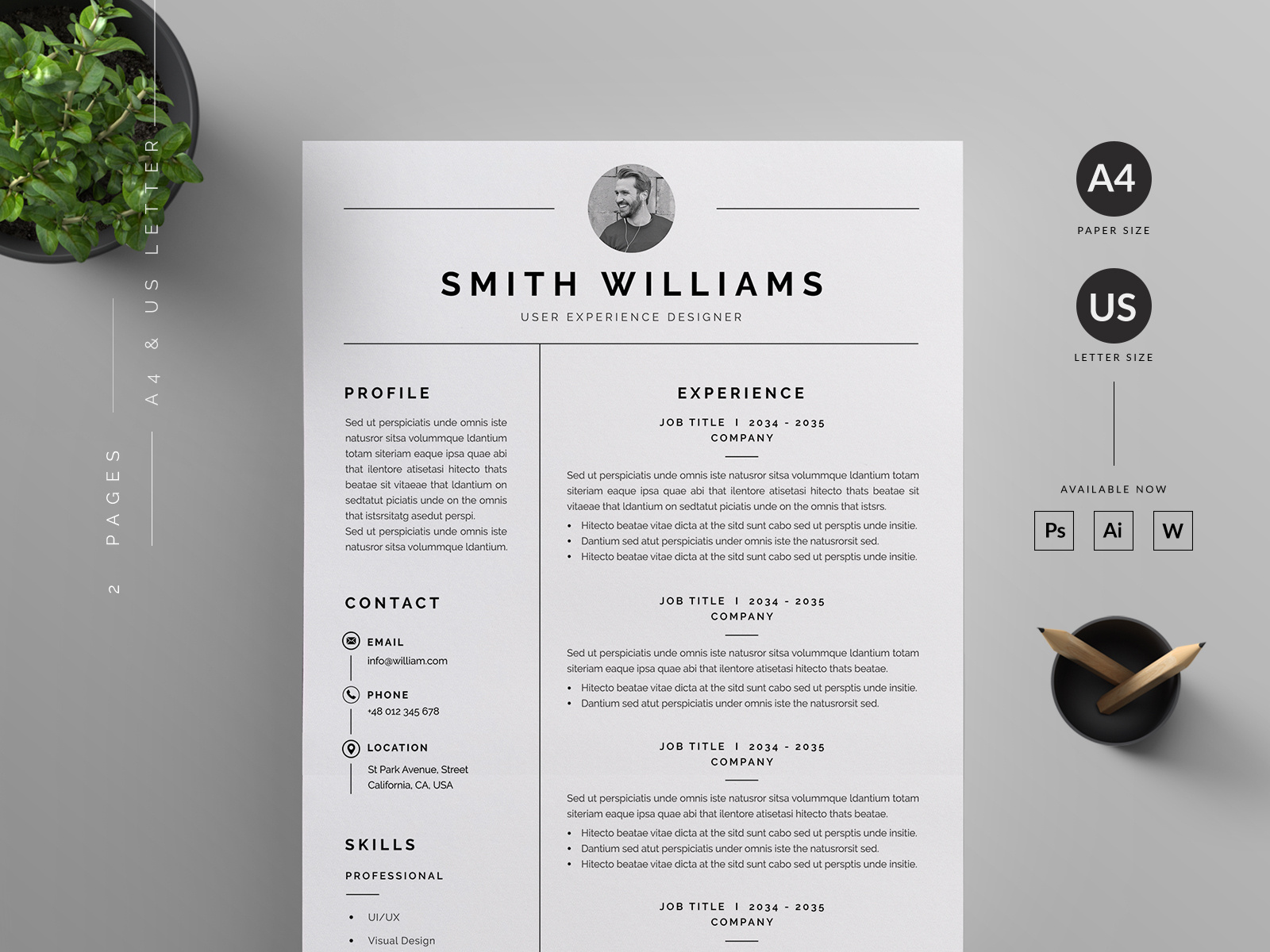 Resume/CV cover letter cover letter template creative curricular vitae cv design cv template designer resume die microsoft word minimal modern ms word professional resume resume bundle resume design resume template us letter vector word