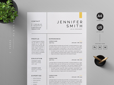 Resume/CV by Reuix Studio on Dribbble