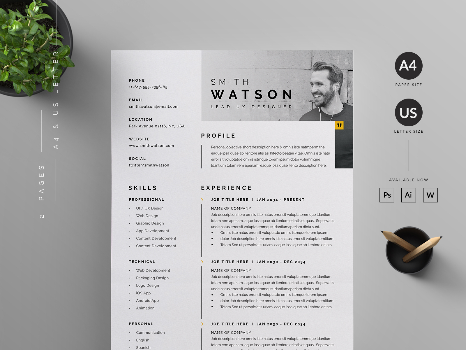 Resume/CV by Reuix Studio on Dribbble