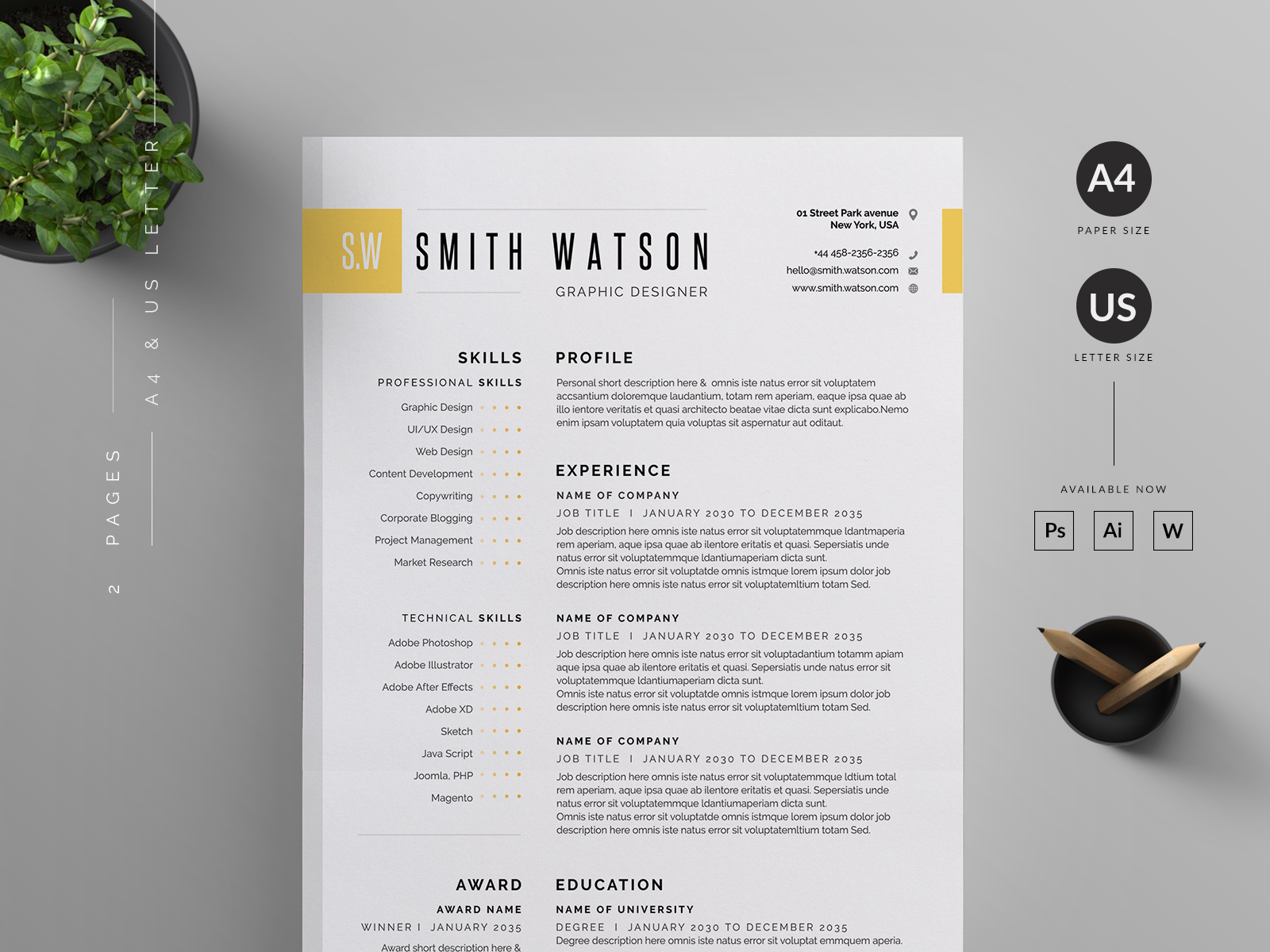 Resume/CV by Reuix Studio on Dribbble