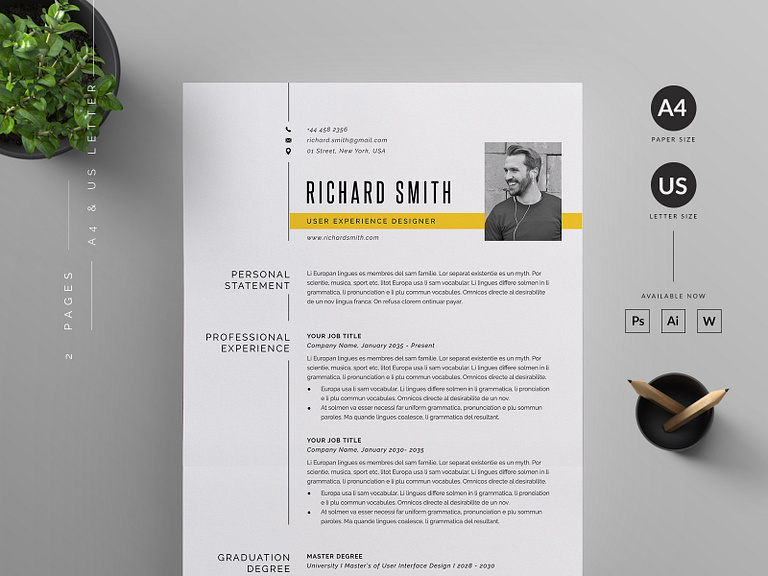 Resume/CV by Reuix Studio on Dribbble