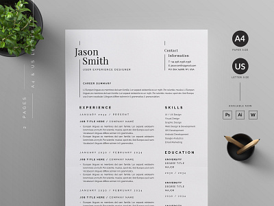 Resume /CV by Reuix Studio on Dribbble