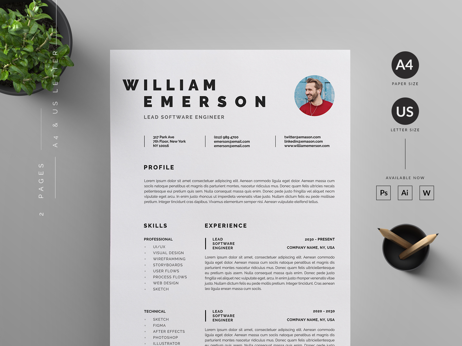 Resume/CV by Reuix Studio on Dribbble