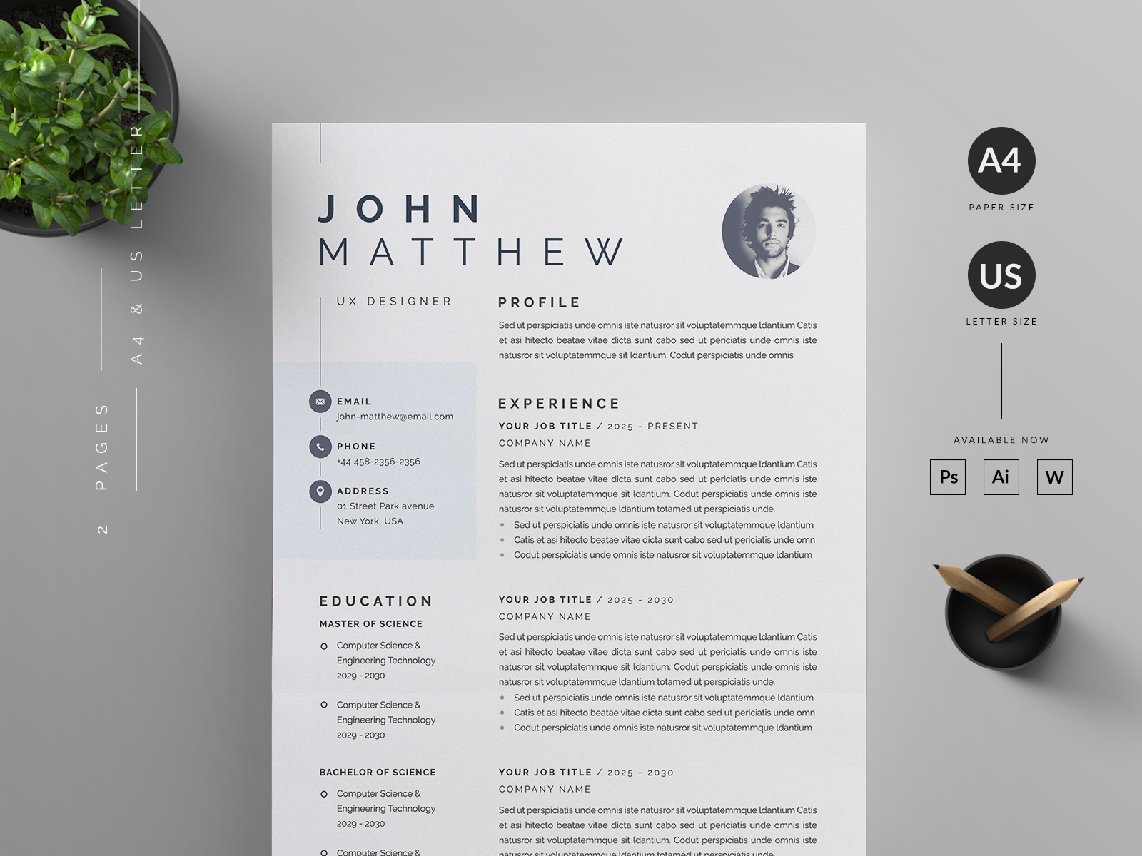 Resume/CV by Reuix Studio on Dribbble