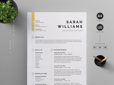 Resume/CV by Reuix Studio on Dribbble