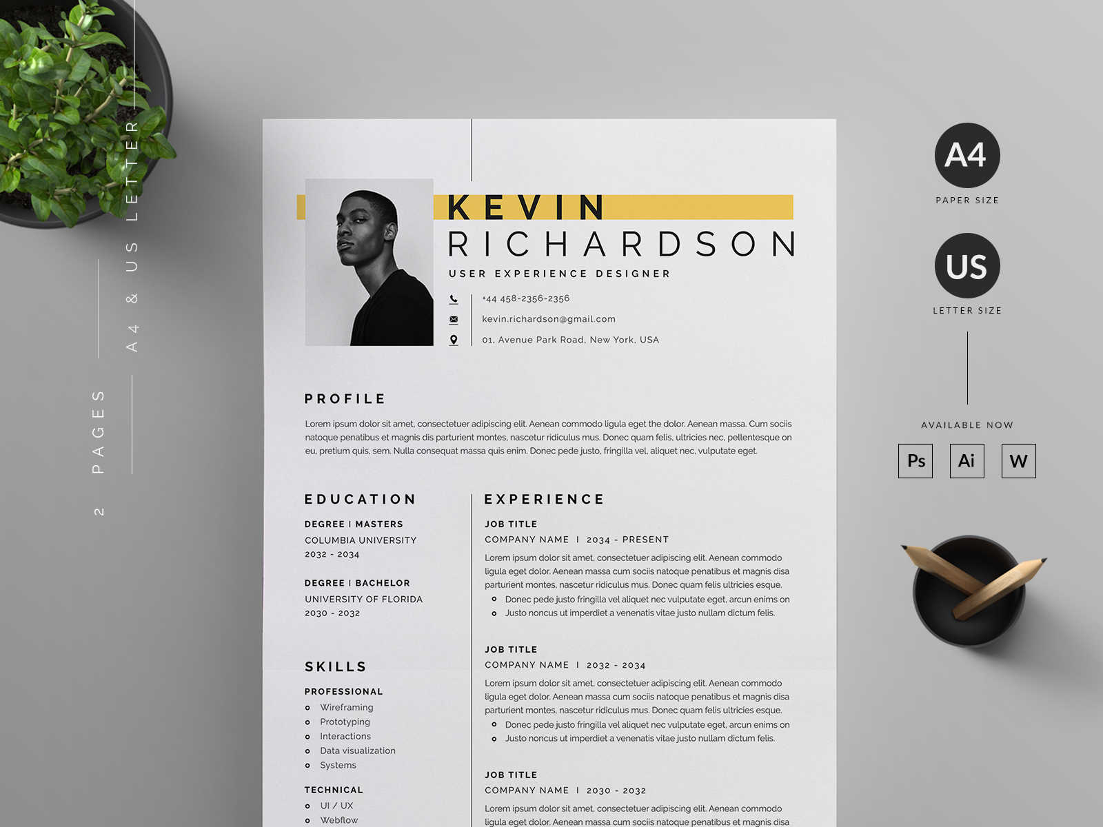 Resume/CV by Reuix Studio on Dribbble