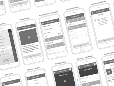 NFL APP Wireframes sketch