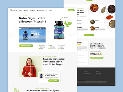 E-Commerce Dietary Supplements Home Page brand identity branding dietary supplement ecommerce landing page redesign supplements ui webdesign