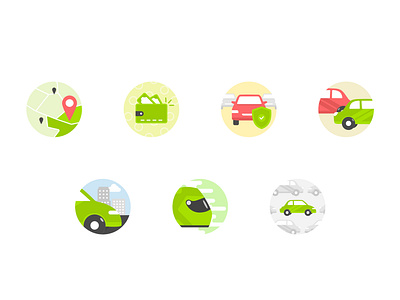 Car Icons car design icon iconography icons set illustration vector