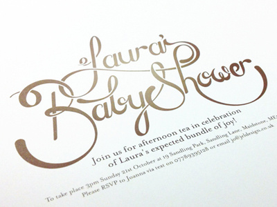 Baby Shower Invite Design invites lettering printing script sketches typography