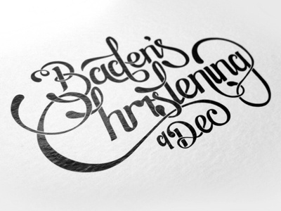Christening Invites invites lettering script typography