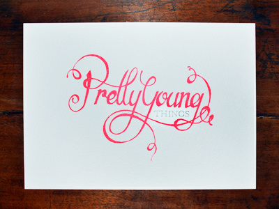 P.Y.T. lettering screen print typography