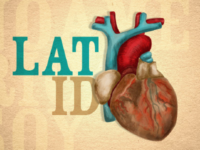 LATINOAMERICA SOY YO heart illustration poster