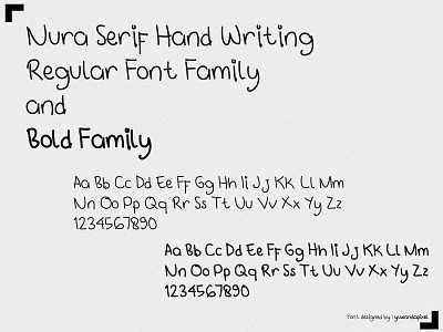 Nura Serif Hand Writing cute font font fonts hand writing san serif sans sans serif serif writing