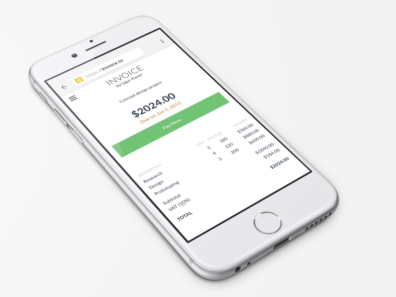 create invoice iphone