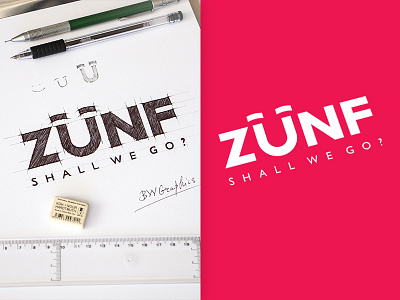 ZUNF Design Logo artworks brainyworksgraphics brand design drawinglogo graphicdesign handdrawn handmade inspiration logo logodesign typogaphy vectorgraphics vectors