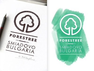 FORESTREE Design Logo brainyworksgraphics brand branding digital art digitallogo drawinglogo forestree graphicdesign green logo handdrawn handdrawnlogo handmade inspiration logo logo design logodesign loveart typography