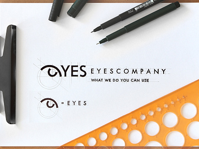 Eyes Company Design Logo brainyworksgraphics brand drawinglogo graphicdesign handdrawn handmade inspiration logo logodesign typography