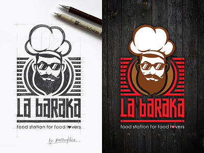 La Baraka Deisgn Logo brainyworksgraphics brand design digitalart drawinglogo graphicdesign handdrawn handdrawnlogos handmade inspiration labaraka logo logodesign logomark logotype pencilsketch sketch typogaphy vector vectorgraphic