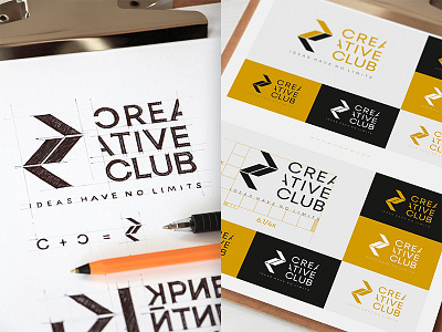 Creative Club - Creative Logo brainyworksgraphics brand design graphicdesign handdrawn inspiration logo logodesign vector graphics