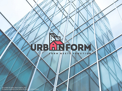 Urban Form Logo Building Background brainyworksgraphics brand design digital art graphicdesign inspiration logo logodesign photography urban form vector graphics vector logo