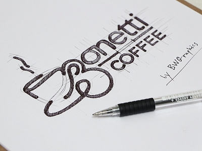 Bonetti Design Logo bonetti brainyworksgraphics brand drawinglogo graphicdesign handdrawn inspiration logo logodesign