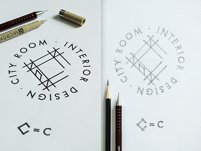 City Room Design Logo brainyworksgraphics city room design drawinglogo graphicdesign handdrawn inspiration logo logodesign