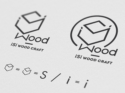 Isi Wood Craft Design Logo Perspective