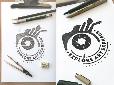 Explore Art Express Design Logo brainyworksgraphics brand design drawinglogo graphicdesign handdrawn handmade inspiration logo logodesign typography vectorgraphics