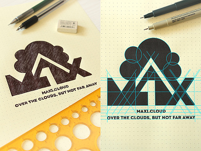 Max1.Cloud Design Logo brainyworksgraphics brand design designgeometry drawinglogo graphicdesign handdrawn handmade inspiration logo logodesign max1.cloud typography vector vectorgraphics vectorlines vectorlogiclines vectors