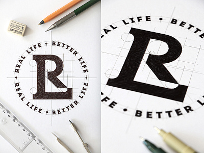 Real Life Design Logo brainyworksgraphics brand branding design drawinglogo graphicdesign handdrawn handmade inspiration logo logodesign reallife typography vector vectorgraphics vectors