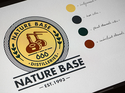 Nature Base Design Logo iPad Pro Colors brainyworksgraphics design drawinglogo graphicdesign handdrawn handmade inspiration logo logodesign naturebase typography
