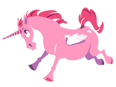 Pink Unicorn adobe illustrator for kids illustrator unicorn vector