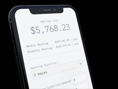 Money Time meetings ux ui app design
