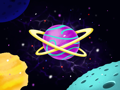Planets code design illustration illustrator procreate ui