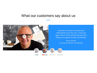 Website ReDesign - Viostream contact customers design features modern pricing testimonials web design
