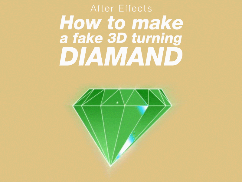 Fake 3D diamand tutorial 2d 3d animation chaos diamand emerald fake fast gif motion padubs quick tuto tutorial