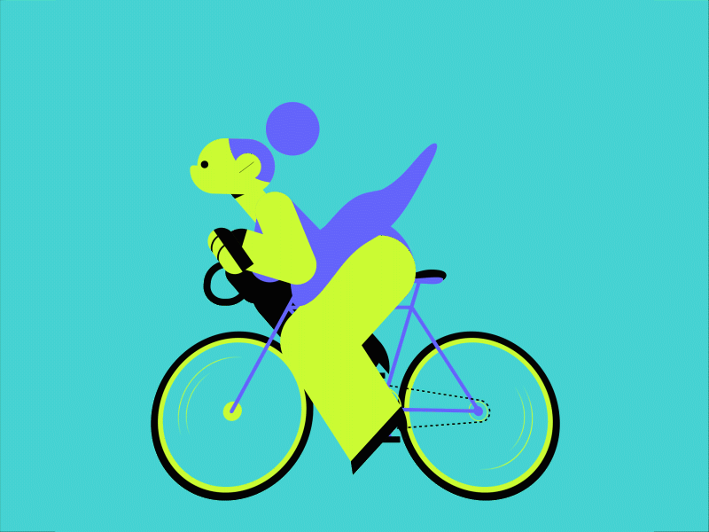 Tour de freelance 2d animation bike biking dancer danseuse design duik gif motion motion graphics padubs rig