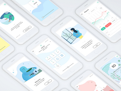 Home Climate Assistant App by Katja Niggl on Dribbble