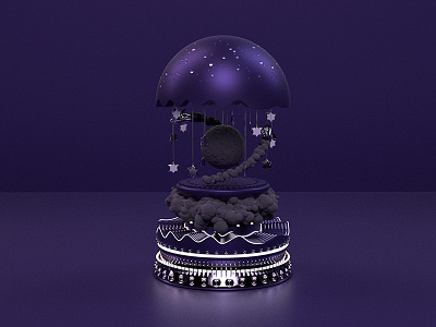 Small Worlds | Ultra-Violet Spaceman 3d 3ddesign 3drender design moon pantone spaceman stars ultraviolet