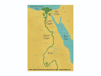 Ancient Egypt Map ancient ancient history childrens publishing digital illustration educational illustration egypt history kidlitart map nonfiction vector art