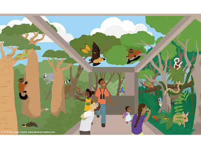 Madagascar Exhibit animals childrens publishing educational illustration kidlitart lemur madagascar sciart vector wildlife zoo zoo exhibit