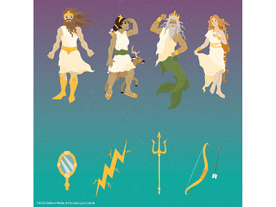 Ancient Roman Gods and Goddesses ancient rome ancient world childrens publishing deity educational educational illustration goddess illustration kidlitart nonfiction vector