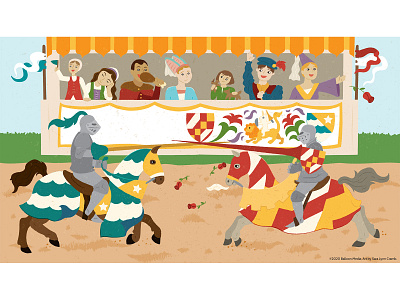 Jousting Tournament childrens publishing educational educational illustration history horses illustration jousting knights middle ages nonfiction vector