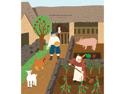 Feeding the Castle animals childrens publishing educational educational illustration farm farm animals illustration kidlitart middle ages nonfiction